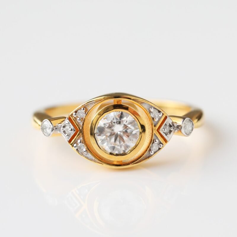 Vienna Moissanite & Diamond Ring