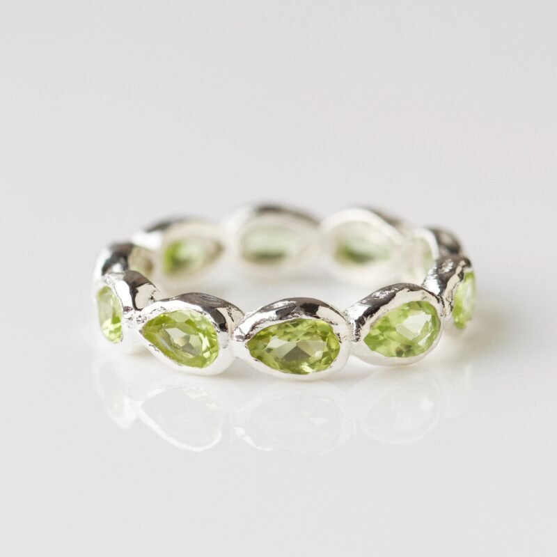Marnie Peridot Pear Eternity Ring