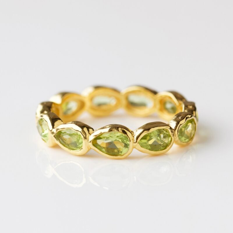 Marnie Peridot Pear Eternity Ring