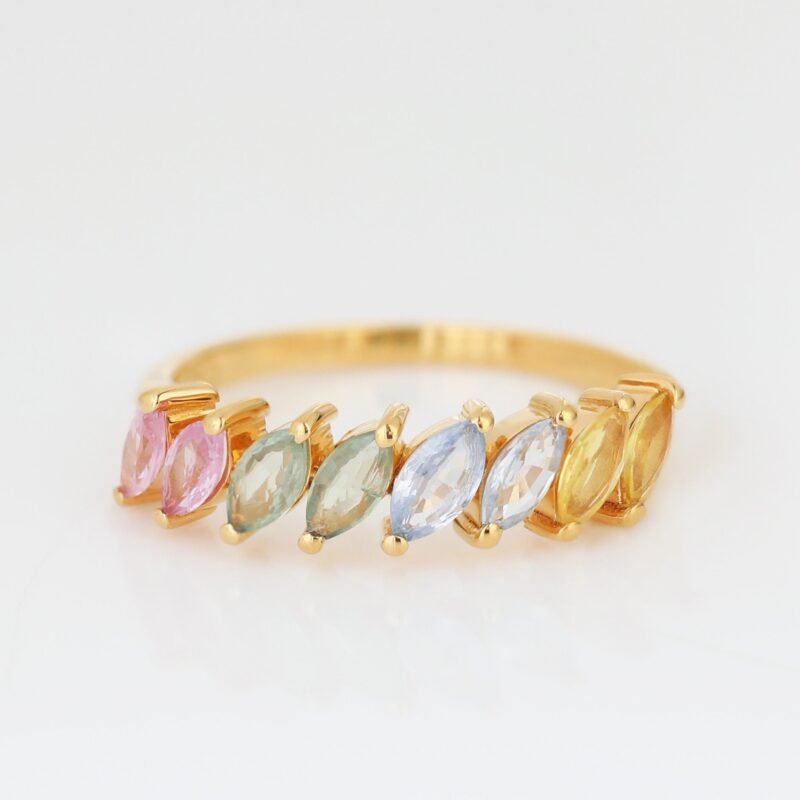 Della Rainbow Sapphire Ring