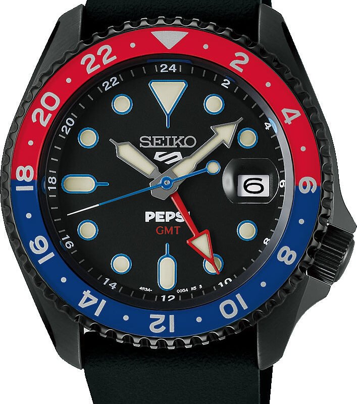 Seiko 5 Sports x Pepsi Limited Edition Collaboration In All Black Watch