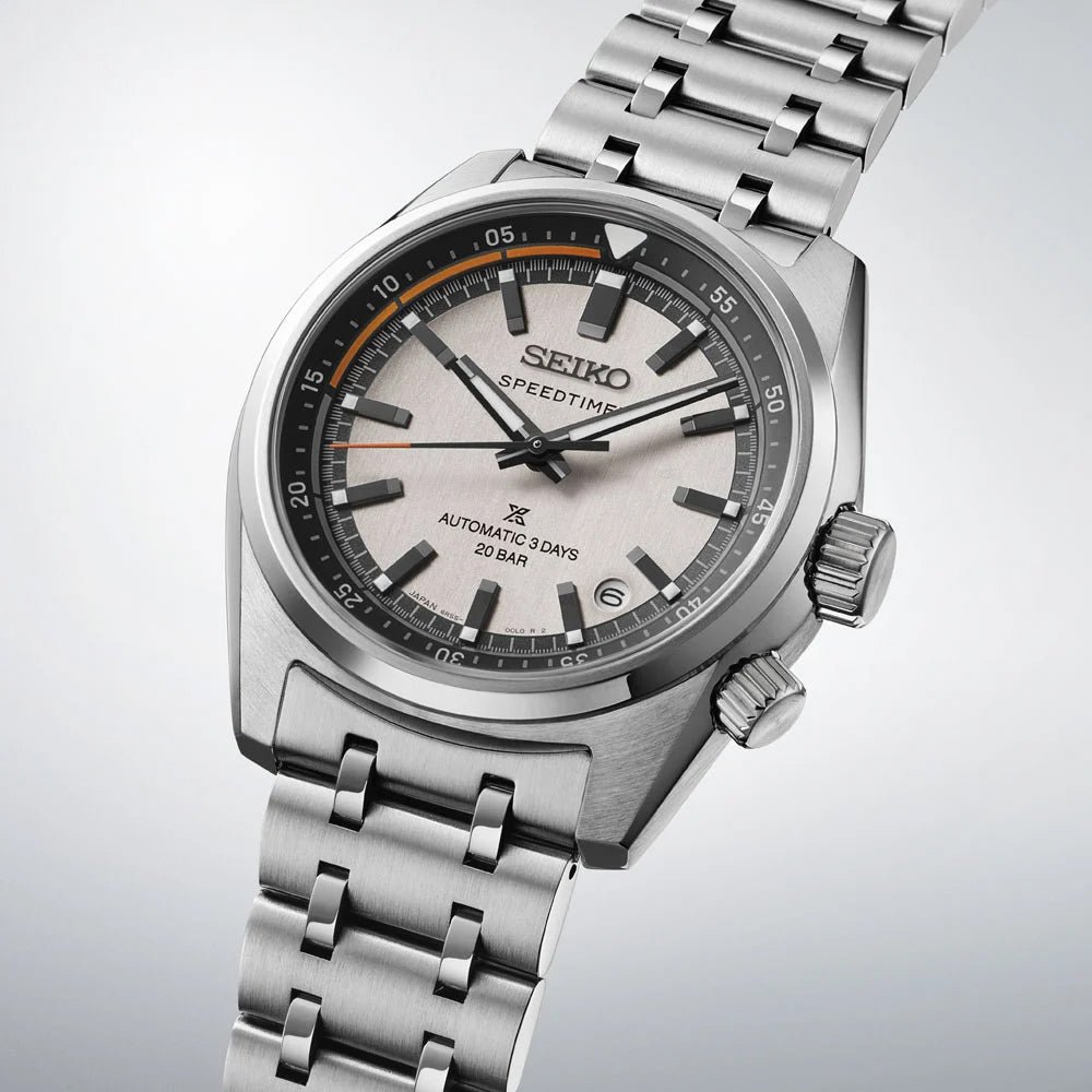 Seiko Speedtimer 6R Compact Countdown In Grey White Contrast Watch Pre-Order